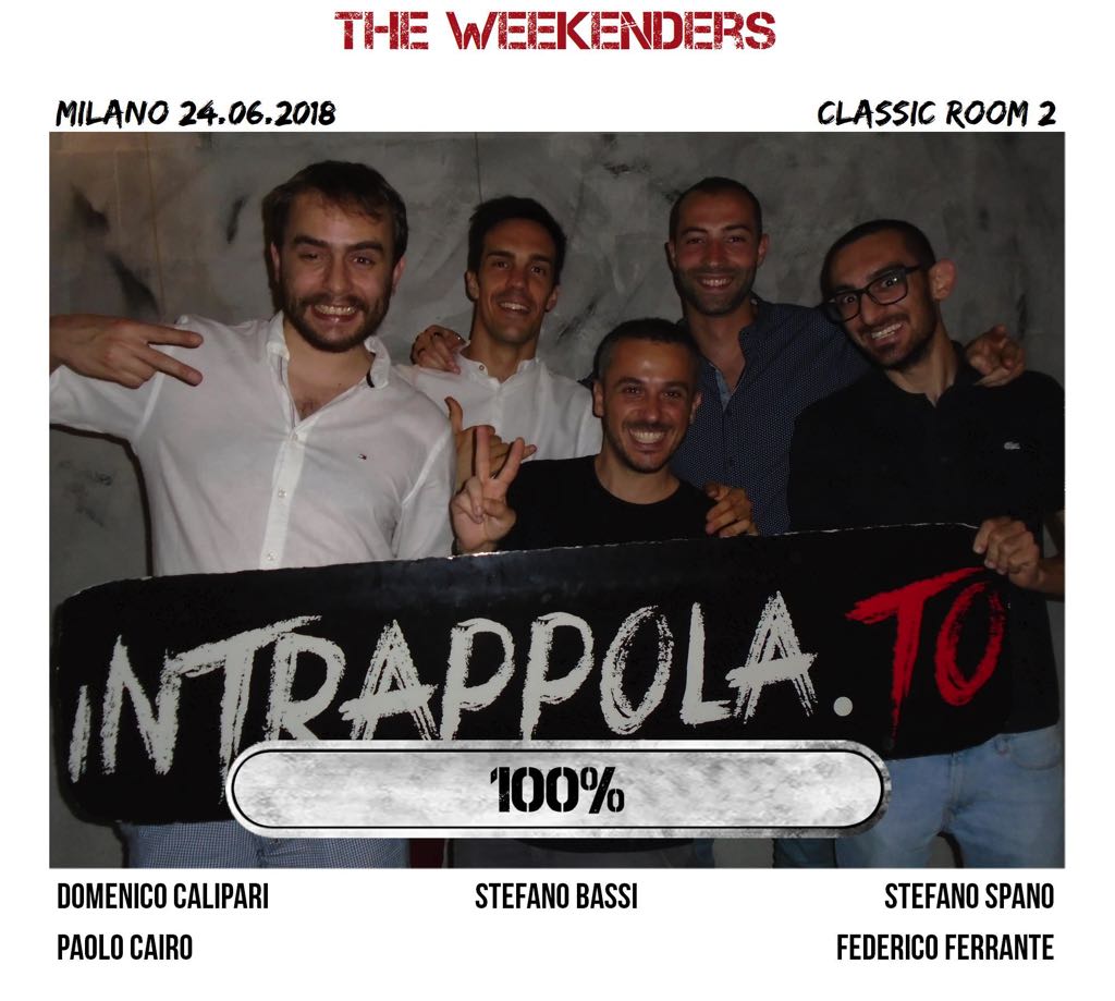 Il gruppo the weekenders è fuggito dalla nostra escape room Extended Room