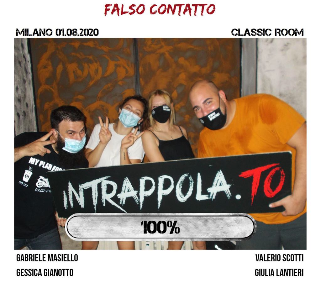 Il gruppo falso contatto è fuggito dalla nostra escape room Classic Room