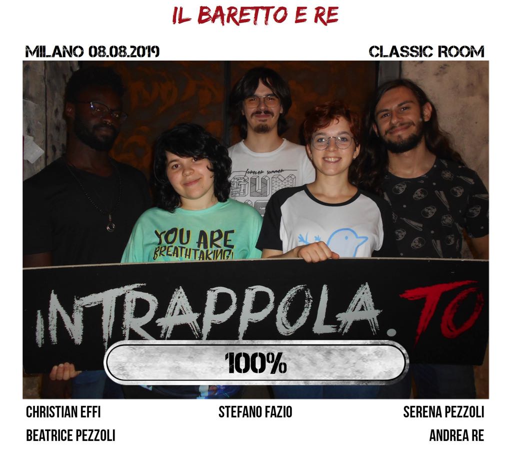 Il gruppo il baretto e re è fuggito dalla nostra escape room Classic Room