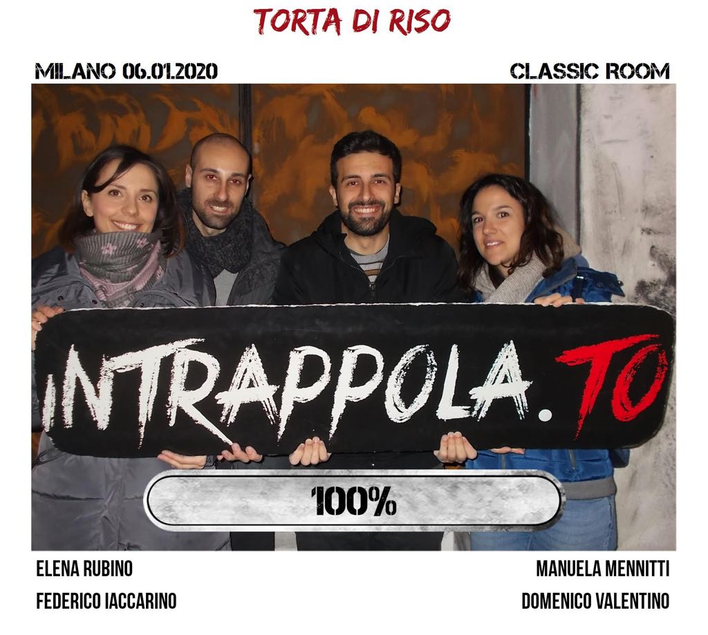 Il gruppo torta di riso è fuggito dalla nostra escape room Classic Room
