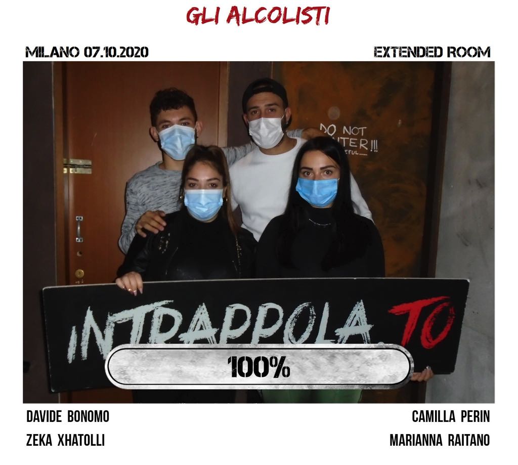 Il gruppo gli alcolisti è fuggito dalla nostra escape room Extended Room