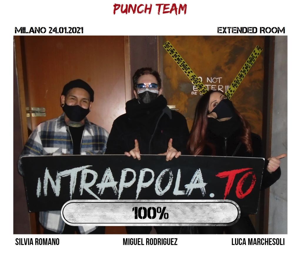 Il gruppo punch team è fuggito dalla nostra escape room Extended Room