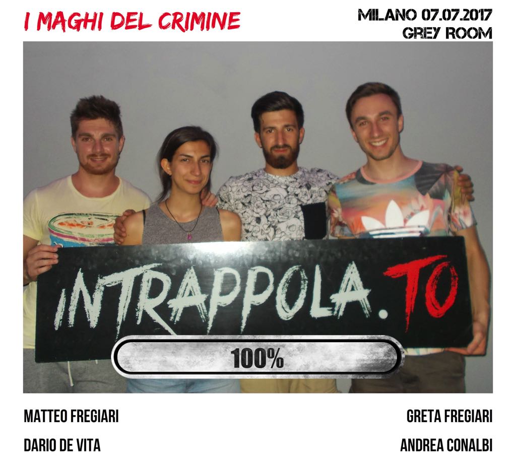 Il gruppo I maghi del crimine è fuggito dalla nostra escape room Grey Room