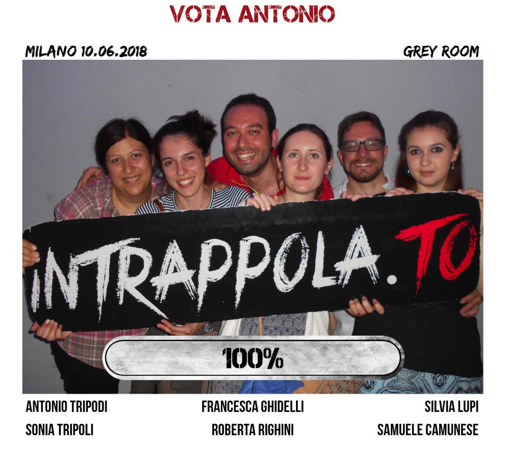Il gruppo Vota Antonio è fuggito dalla nostra escape room Grey Room