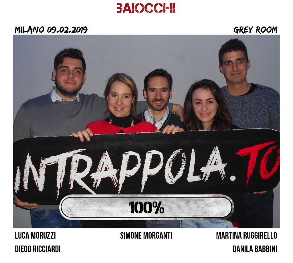 Il gruppo baiocchi è fuggito dalla nostra escape room Grey Room