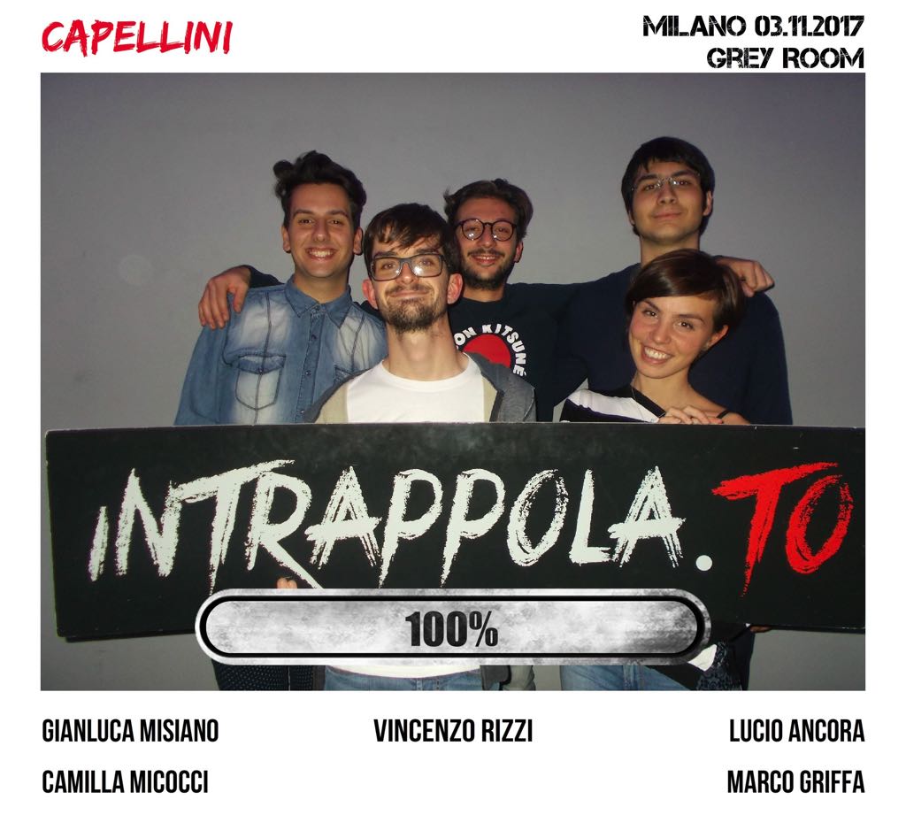 Il gruppo capellini è fuggito dalla nostra escape room Grey Room