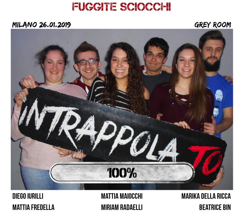 Il gruppo fuggite sciocchi è fuggito dalla nostra escape room Grey Room