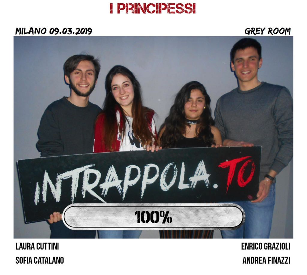 Il gruppo i principessi è fuggito dalla nostra escape room Grey Room