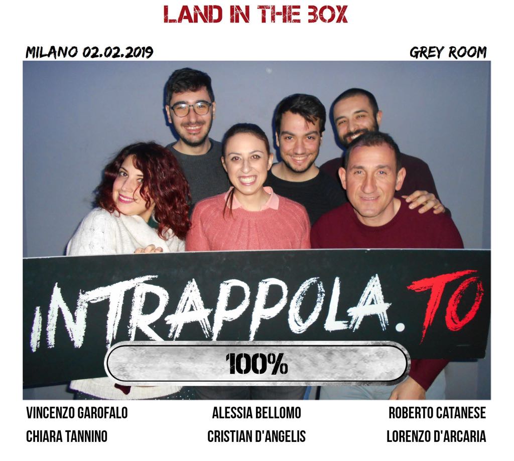 Il gruppo land in the box è fuggito dalla nostra escape room Grey Room