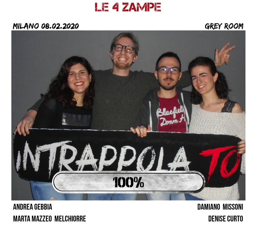 Il gruppo le 4 zampe è fuggito dalla nostra escape room Grey Room