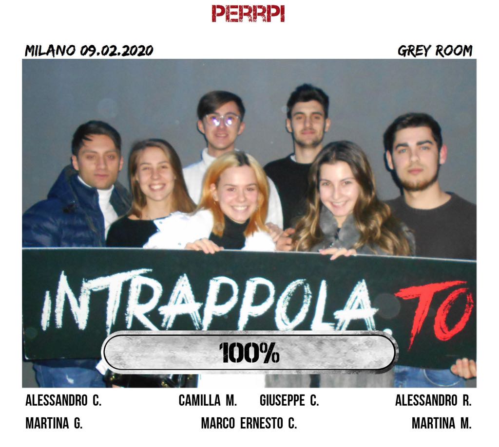 Il gruppo perrpi è fuggito dalla nostra escape room Grey Room