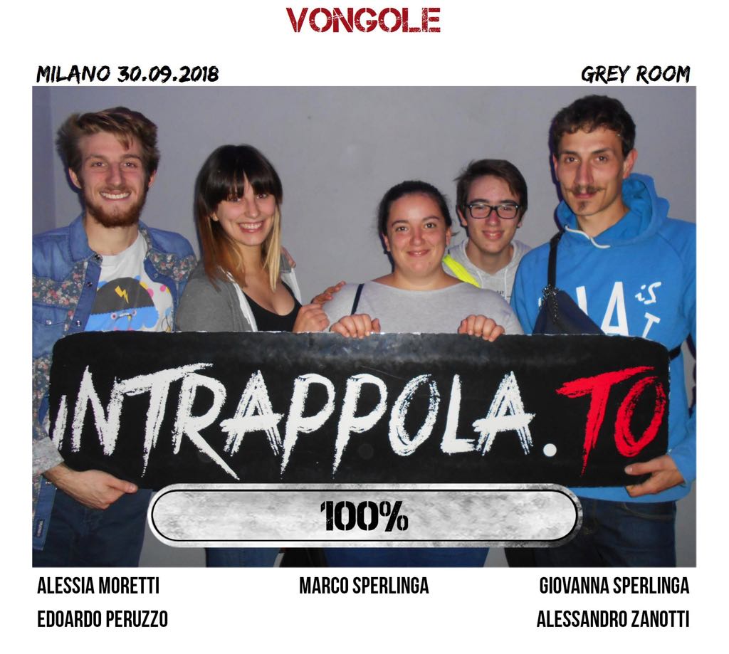 Il gruppo vongole è fuggito dalla nostra escape room Grey Room