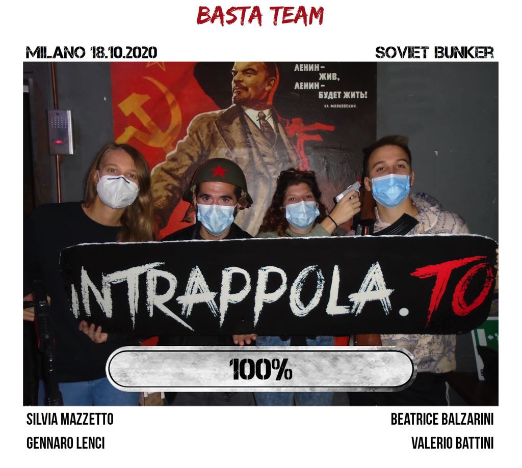 Il gruppo Basta team è fuggito dalla nostra escape room Soviet Bunker