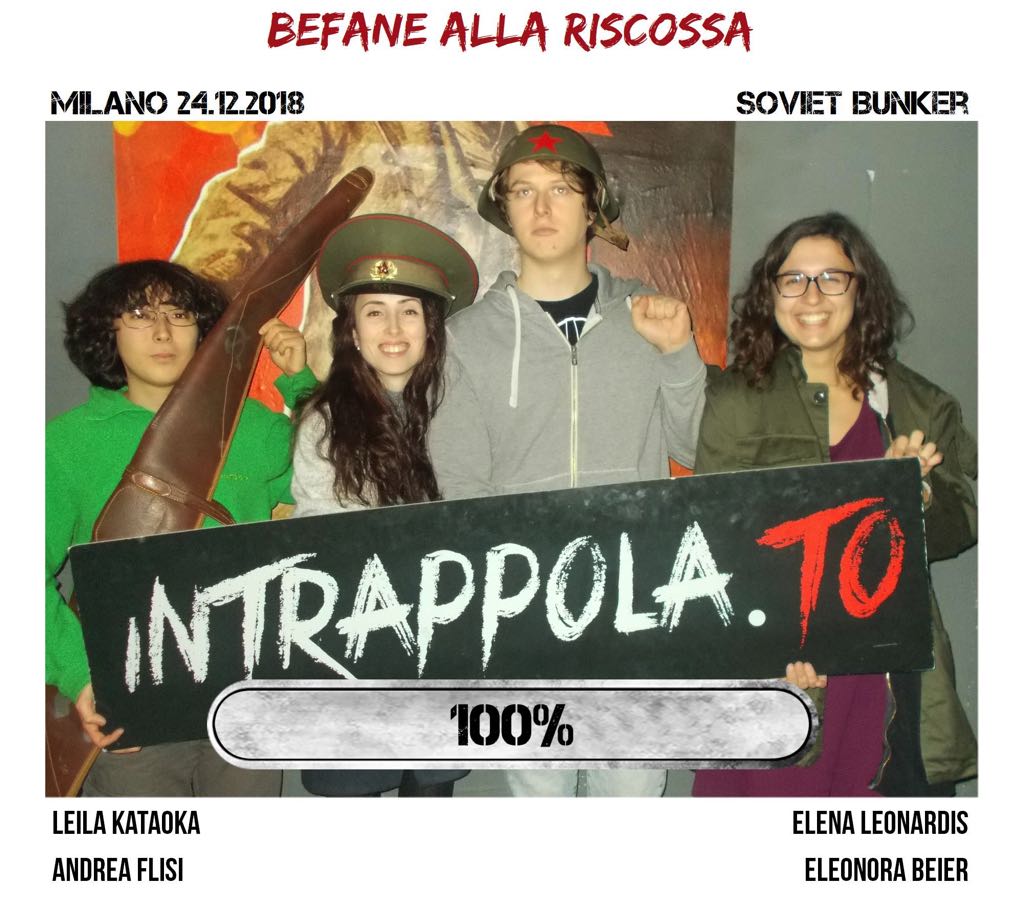 Il gruppo Befane alla riscossa è fuggito dalla nostra escape room Soviet Bunker