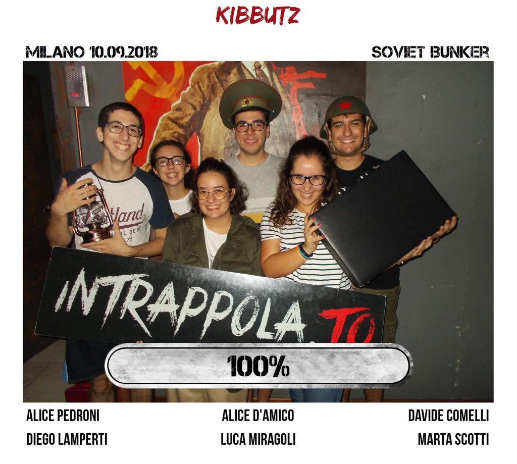 Il gruppo Kibbutz è fuggito dalla nostra escape room Soviet Bunker