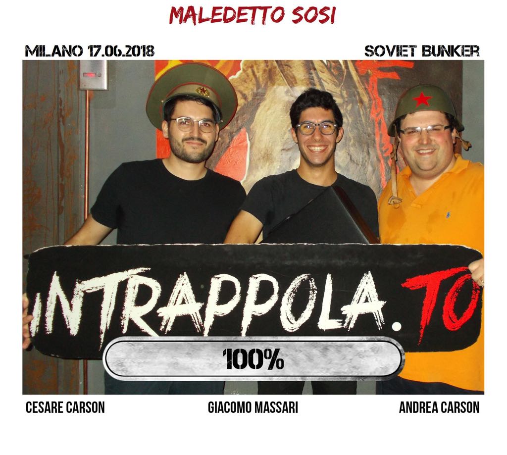 Il gruppo Maledetto sosi è fuggito dalla nostra escape room Soviet Bunker