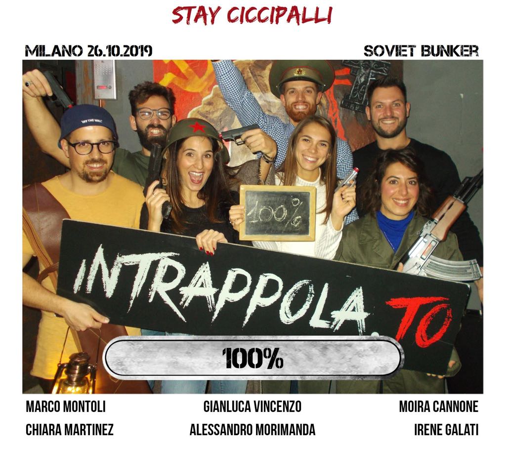 Il gruppo Stay ciccipalli è fuggito dalla nostra escape room Soviet Bunker