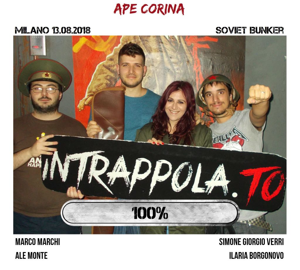 Il gruppo ape corina è fuggito dalla nostra escape room Soviet Bunker