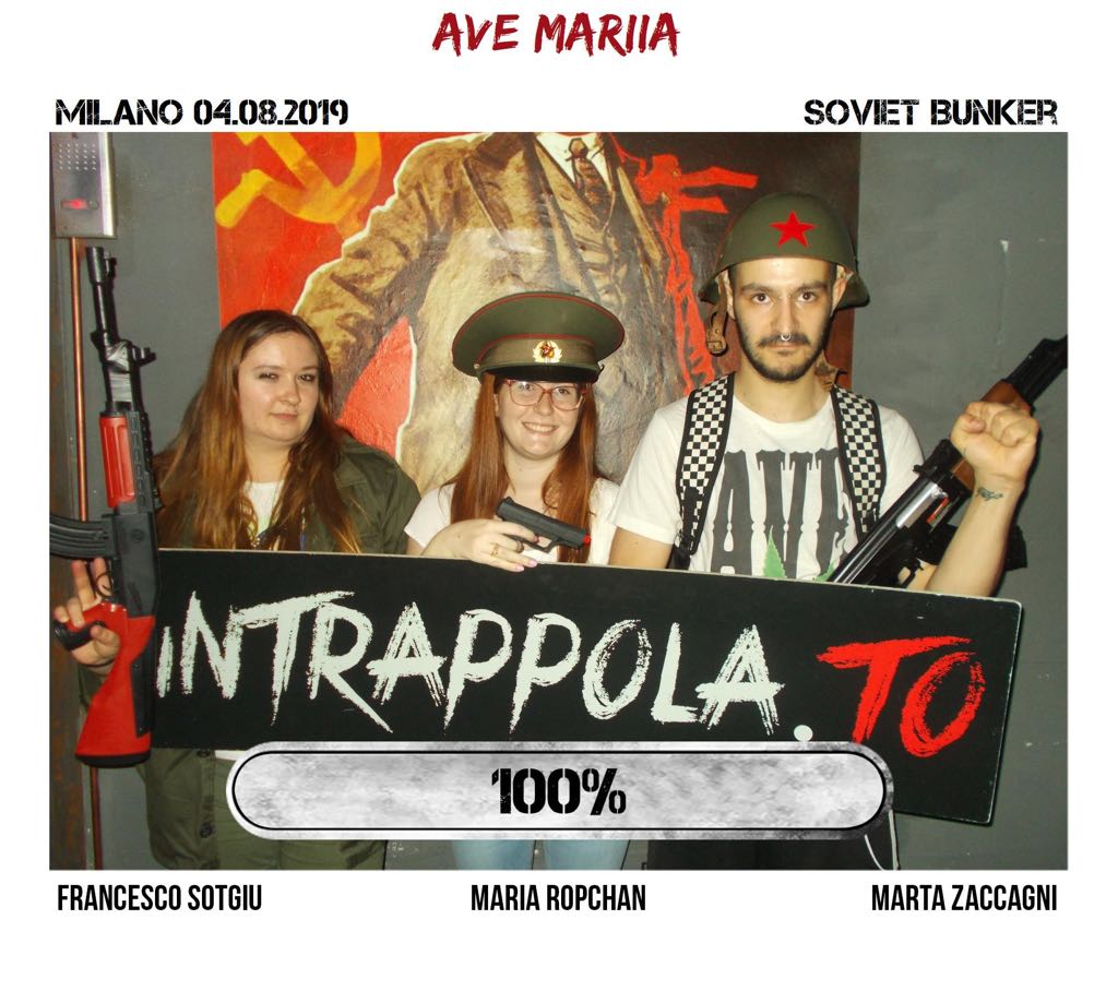 Il gruppo ave mariia è fuggito dalla nostra escape room Soviet Bunker
