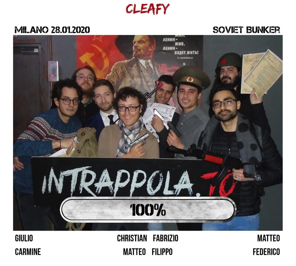 Il gruppo cleafy è fuggito dalla nostra escape room Soviet Bunker