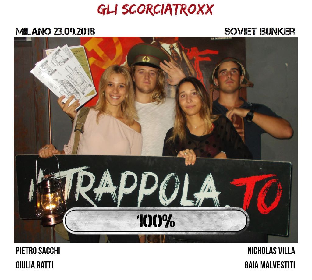 Il gruppo gli scorciatroxx è fuggito dalla nostra escape room Soviet Bunker