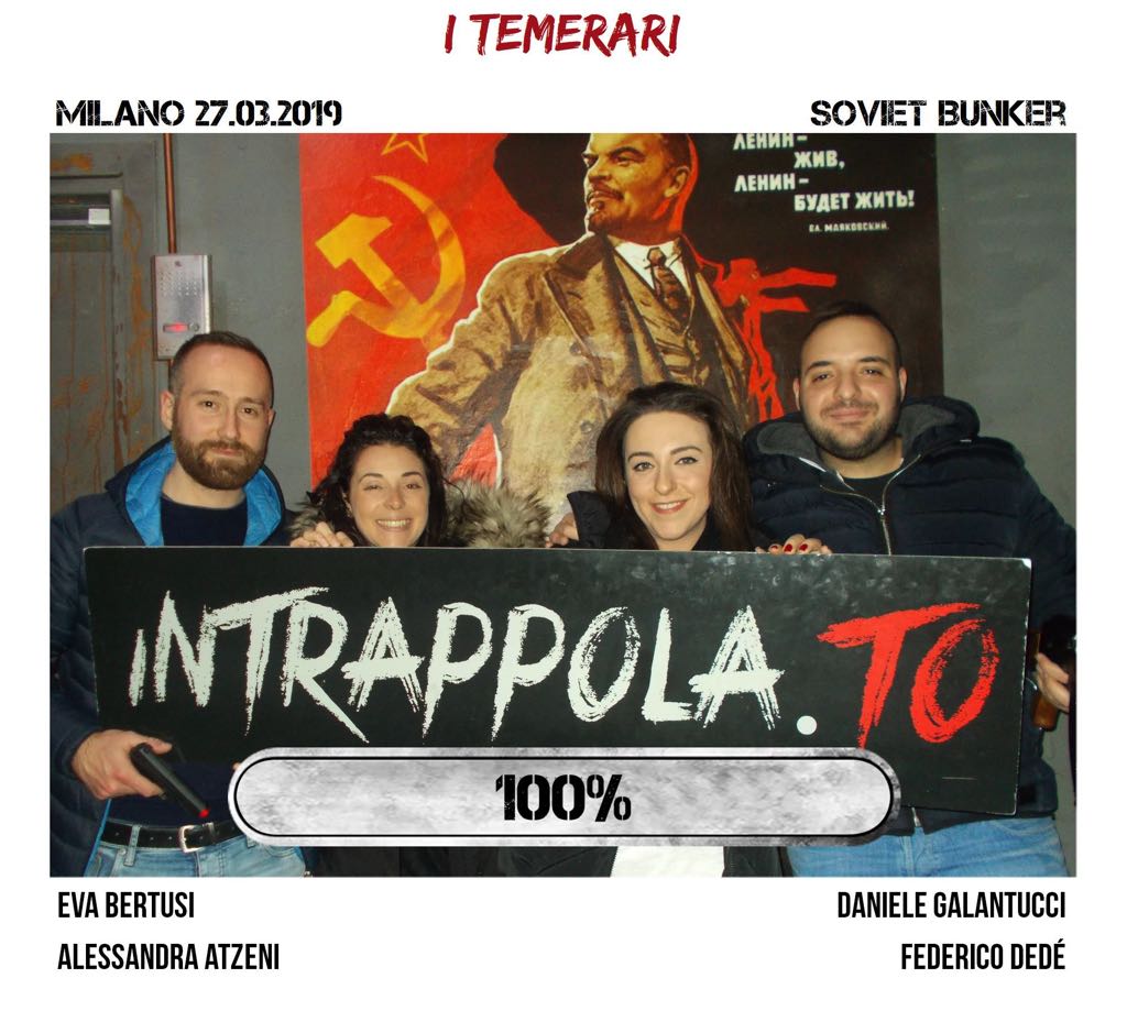 Il gruppo i temerari è fuggito dalla nostra escape room Soviet Bunker