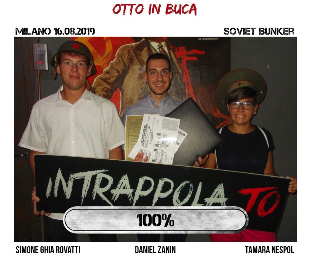 Il gruppo otto in buca è fuggito dalla nostra escape room Soviet Bunker