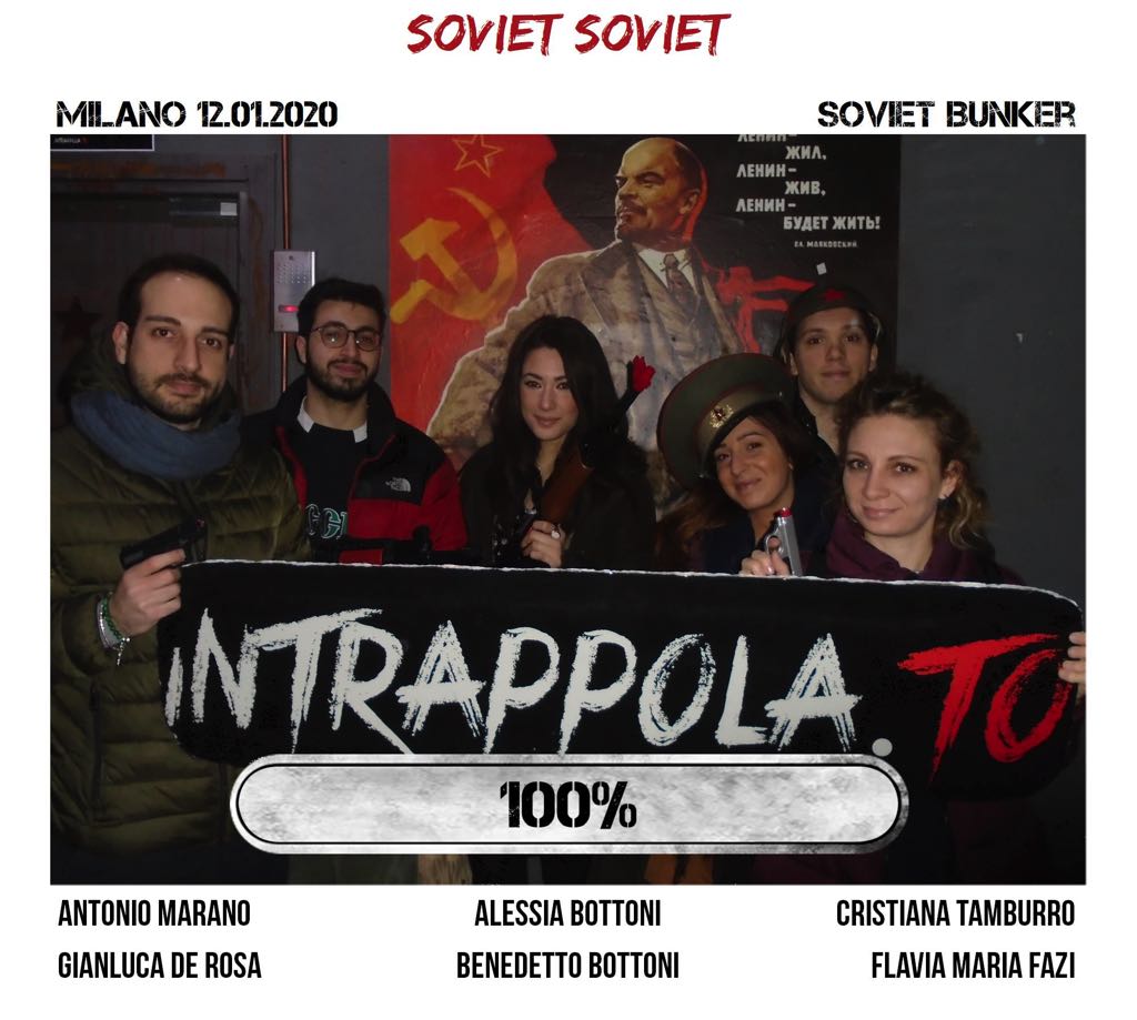 Il gruppo soviet soviet è fuggito dalla nostra escape room Soviet Bunker