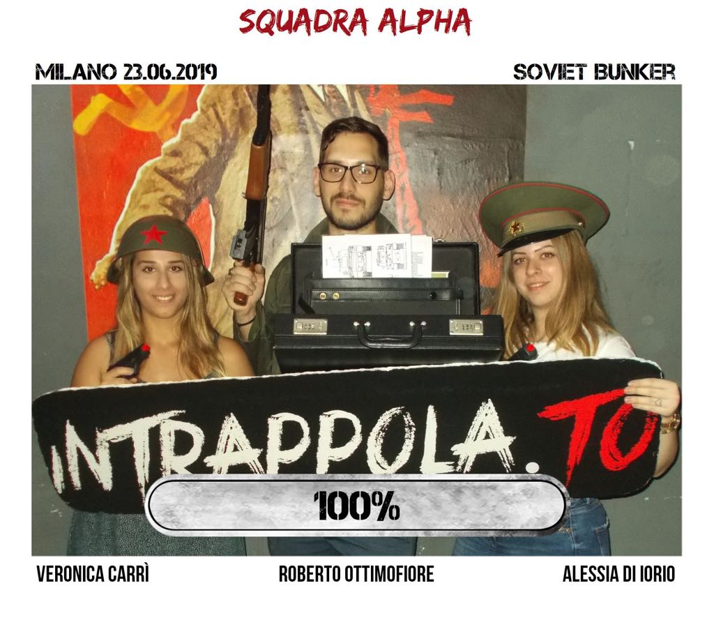 Il gruppo squadra alpha è fuggito dalla nostra escape room Soviet Bunker