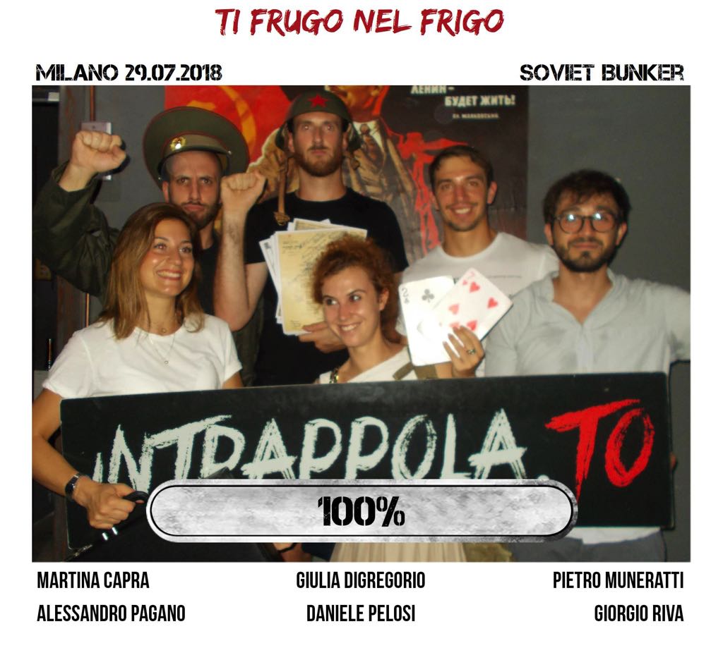 Il gruppo ti frugo nel frigo è fuggito dalla nostra escape room Soviet Bunker