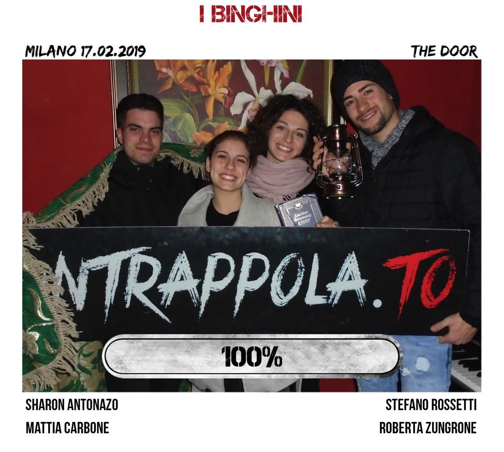 Il gruppo I Binghini è fuggito dalla nostra escape room Secretum Venatoris