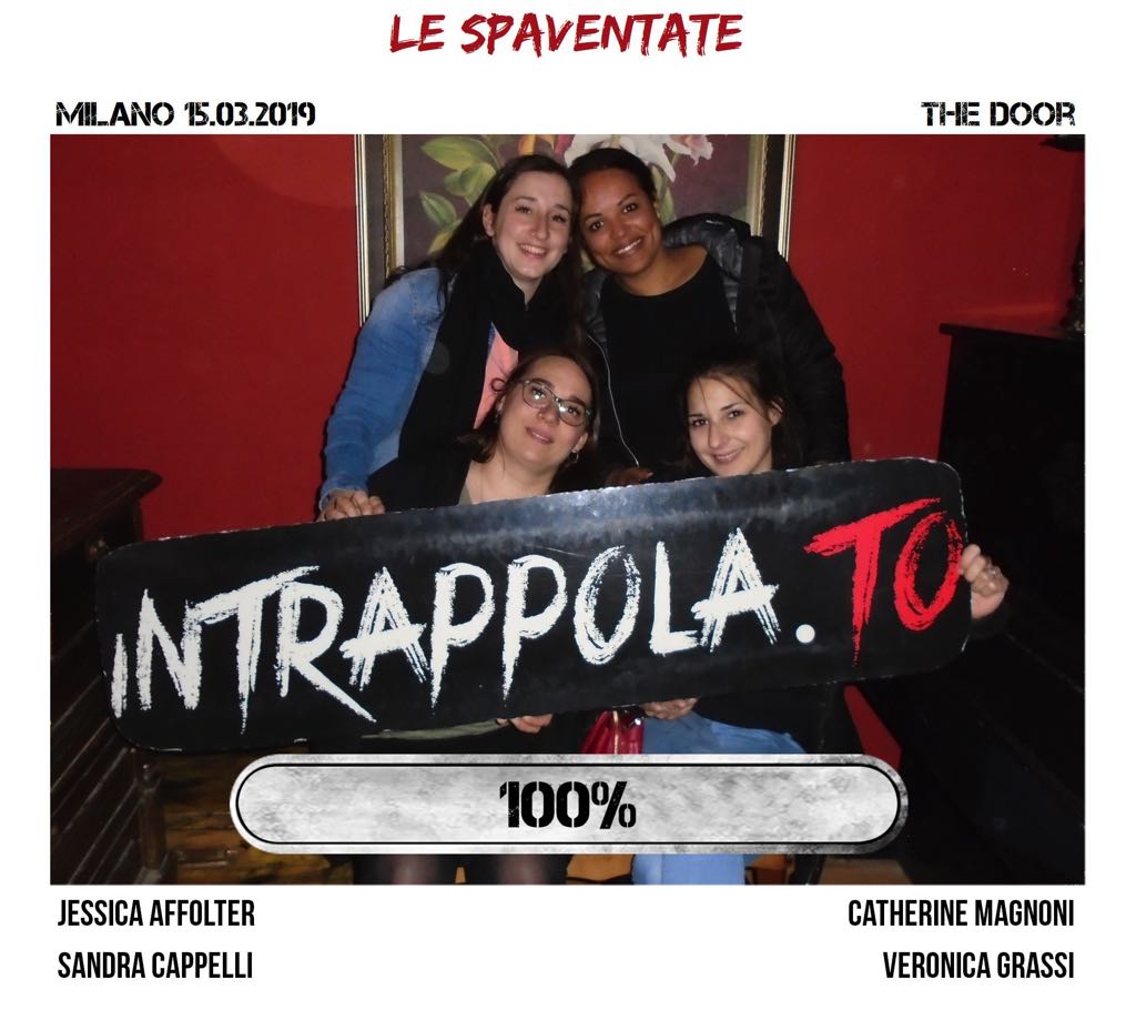 Il gruppo Le Spaventate è fuggito dalla nostra escape room Secretum Venatoris