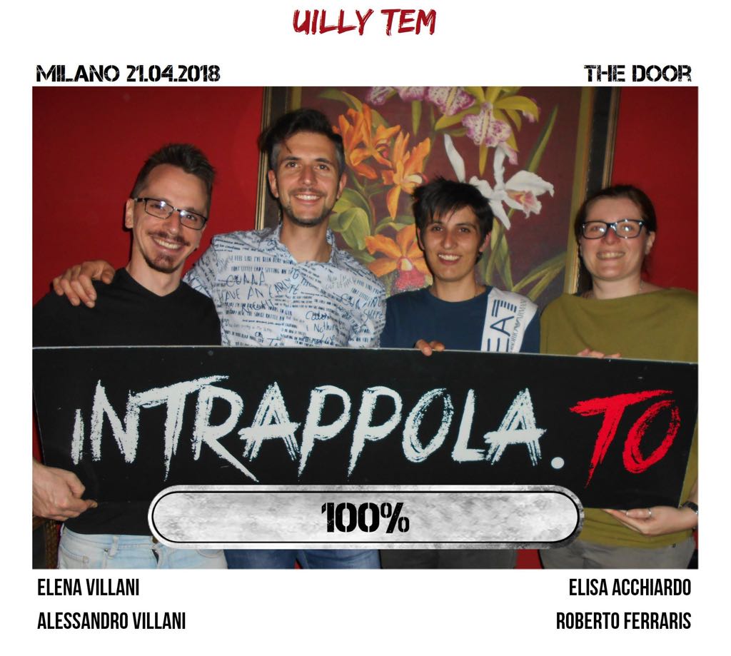 Il gruppo Uilly Tem è fuggito dalla nostra escape room Secretum Venatoris