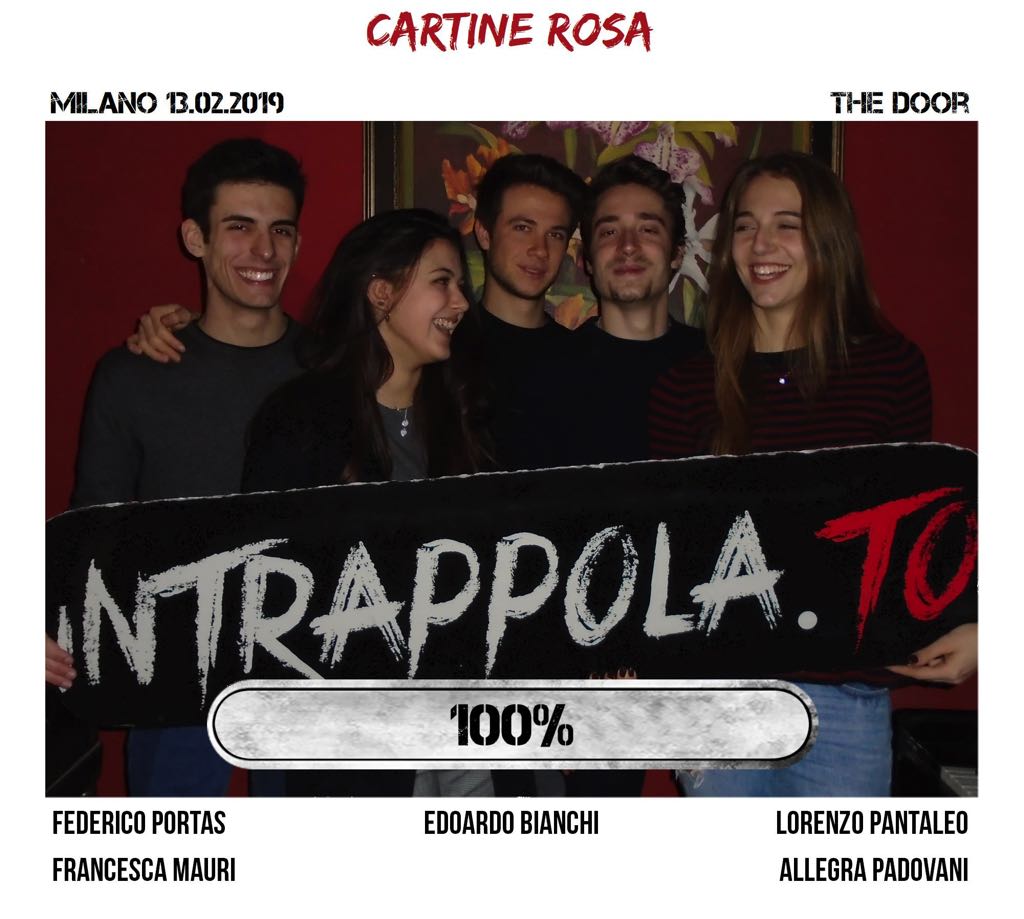 Il gruppo cartine rosa è fuggito dalla nostra escape room Secretum Venatoris