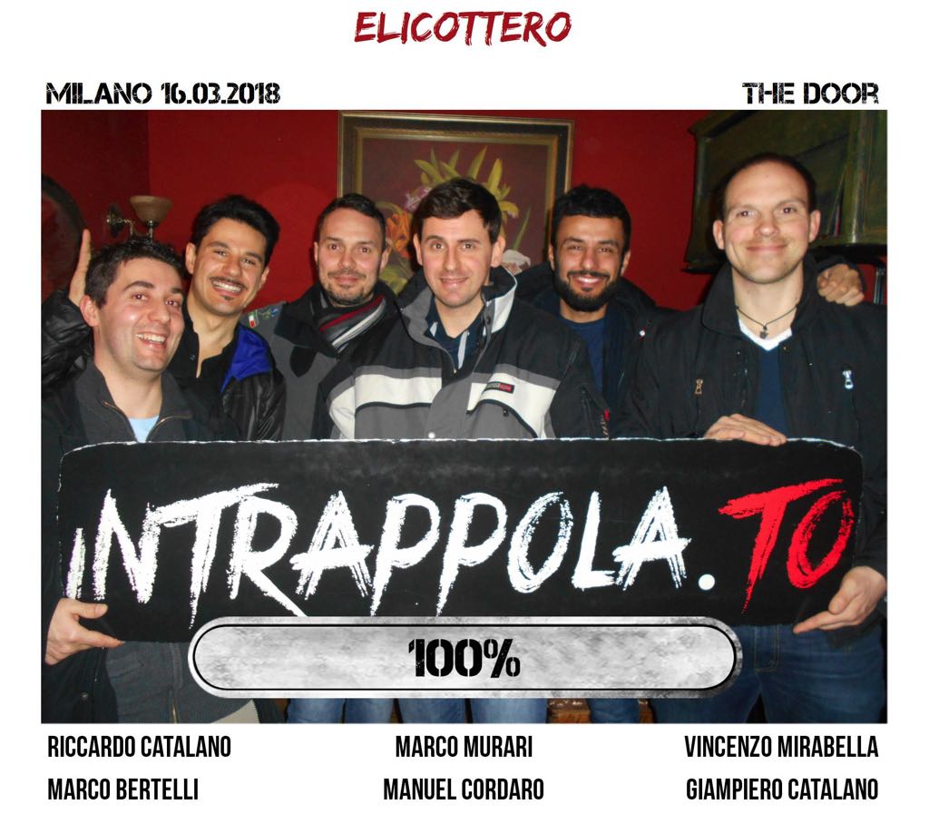 Il gruppo elicottero è fuggito dalla nostra escape room Secretum Venatoris