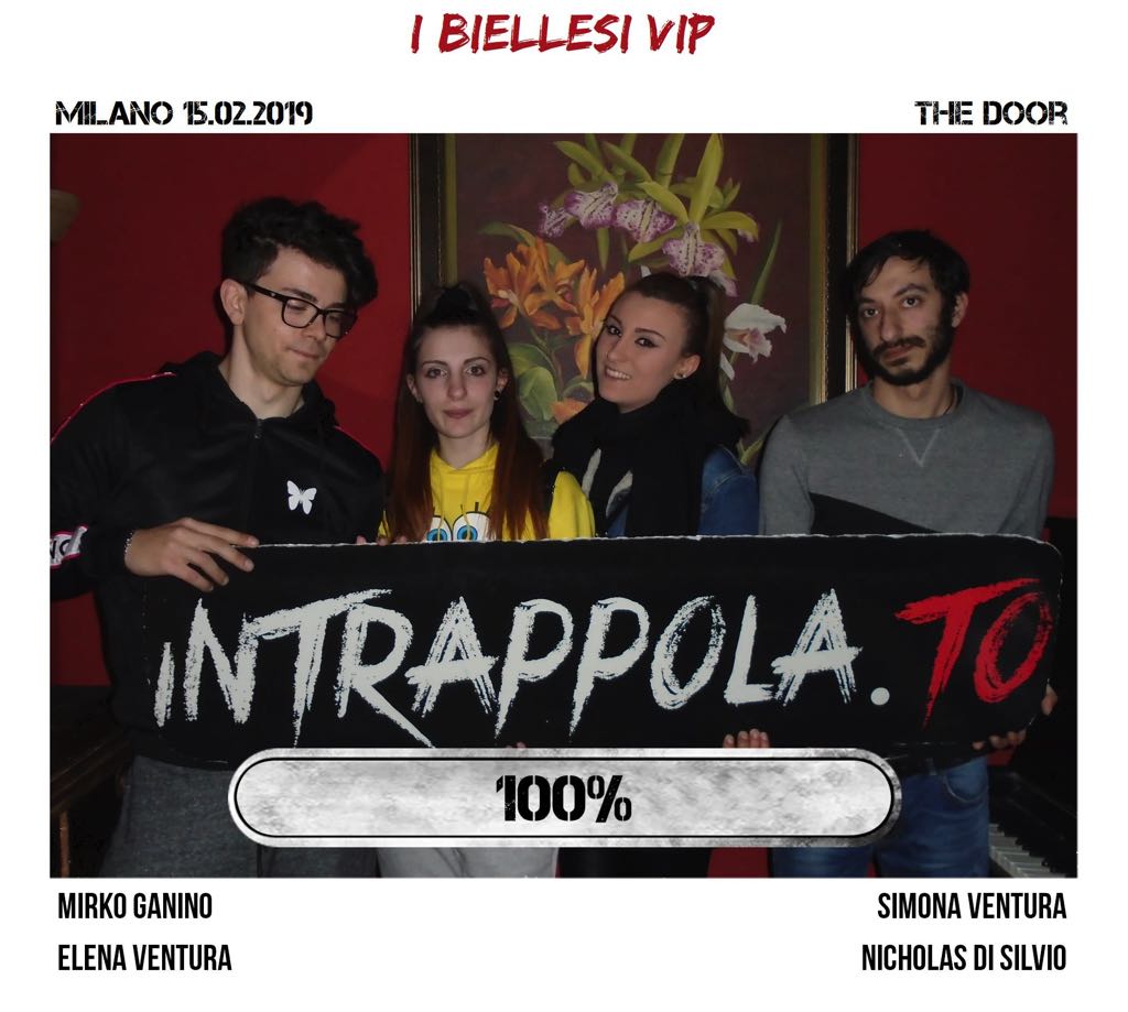 Il gruppo i biellesi vip è fuggito dalla nostra escape room Secretum Venatoris