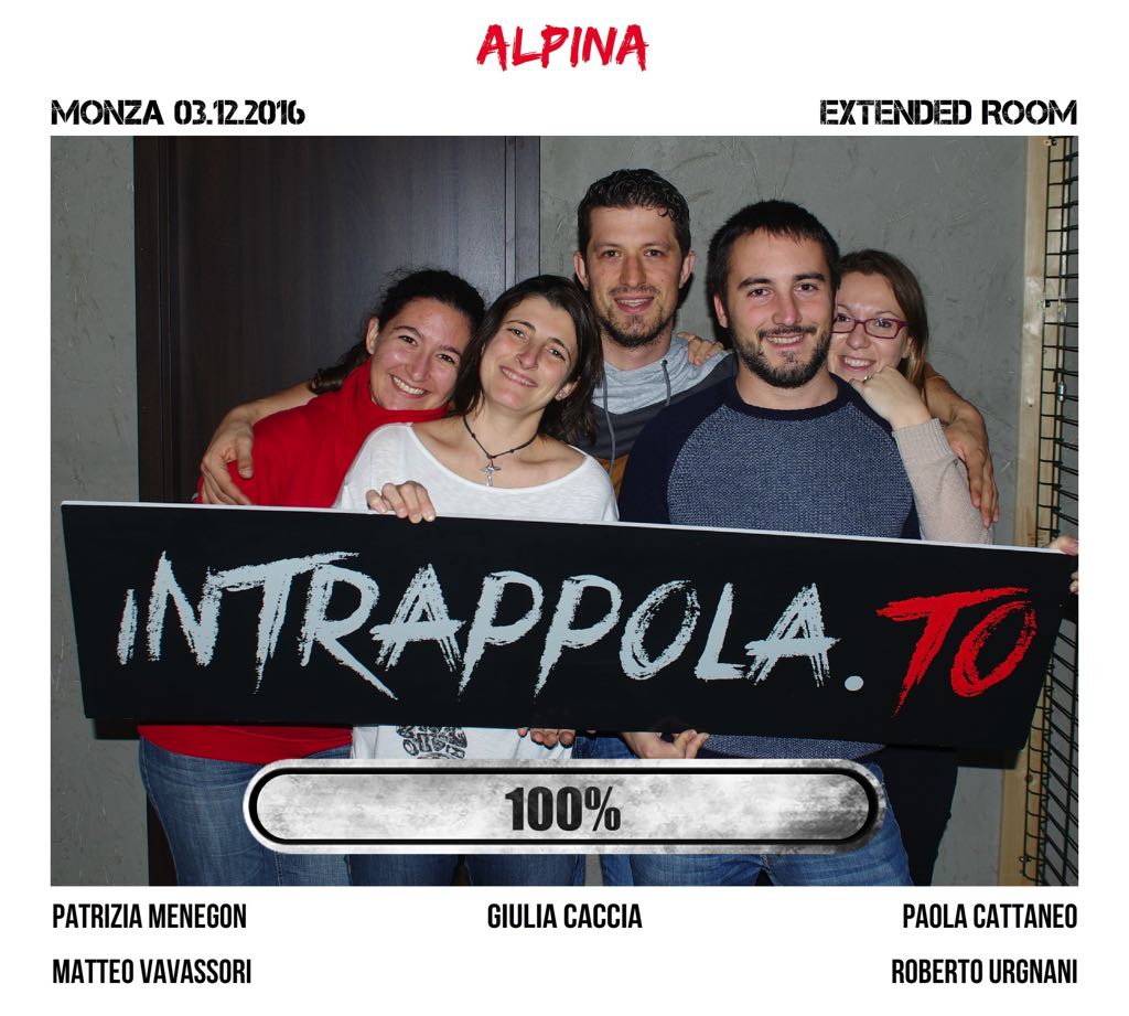 Il gruppo ALPINA è fuggito dalla nostra escape room Extended Room