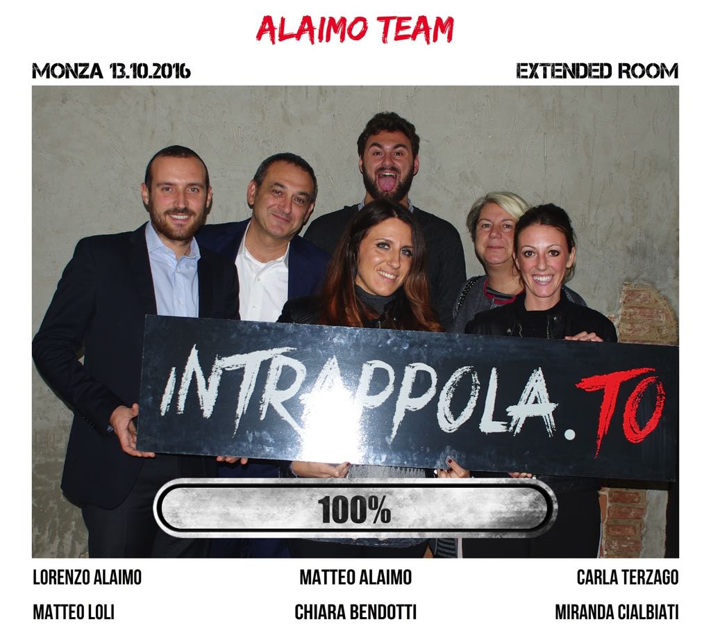 Il gruppo Alaimo Team è fuggito dalla nostra escape room Extended Room