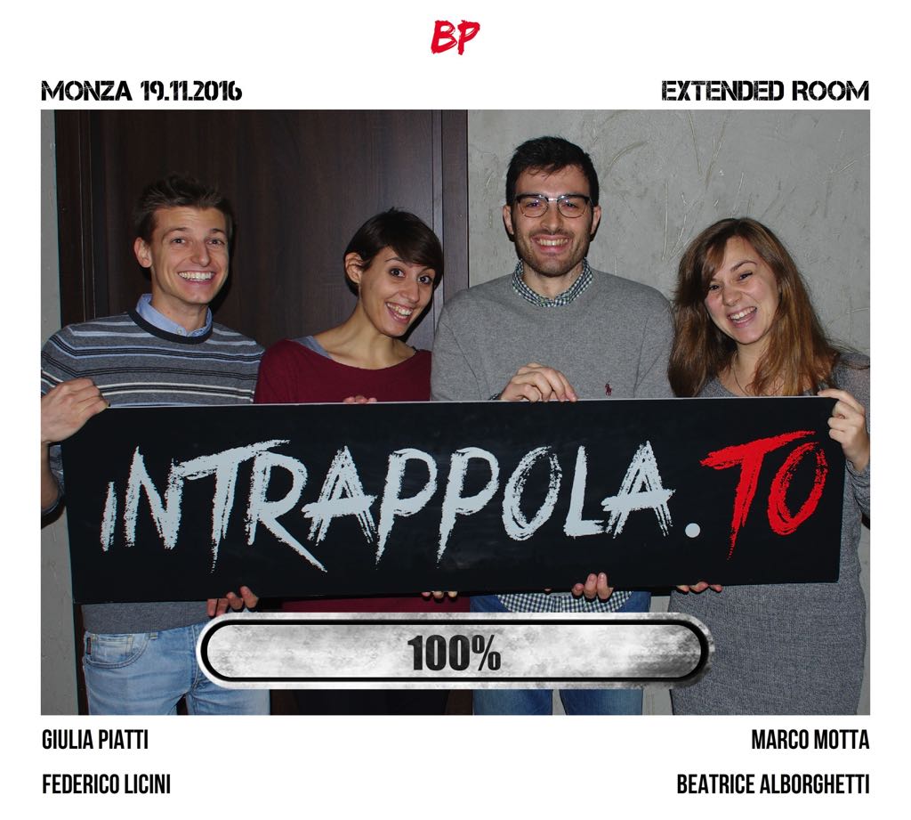 Il gruppo BP è fuggito dalla nostra escape room Extended Room