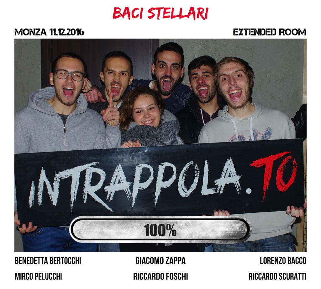 Il gruppo Baci stellari è fuggito dalla nostra escape room Extended Room
