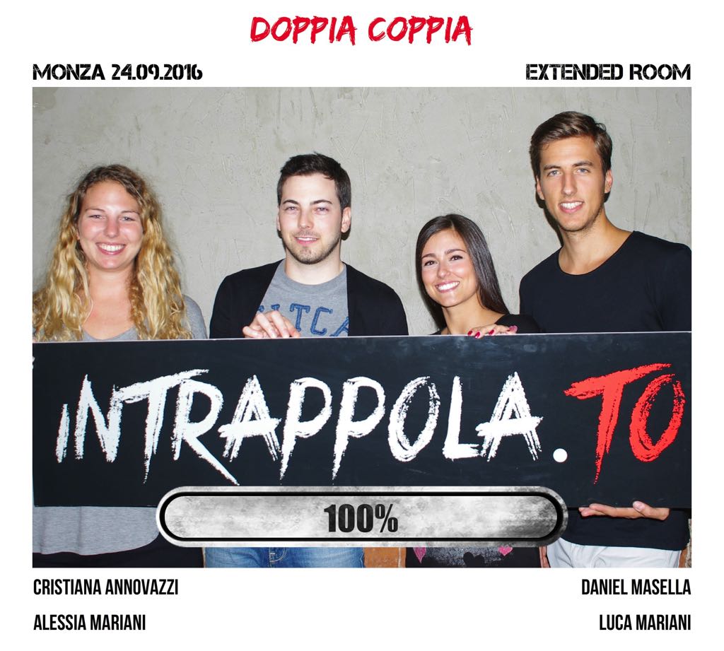Il gruppo Doppia coppia è fuggito dalla nostra escape room Extended Room