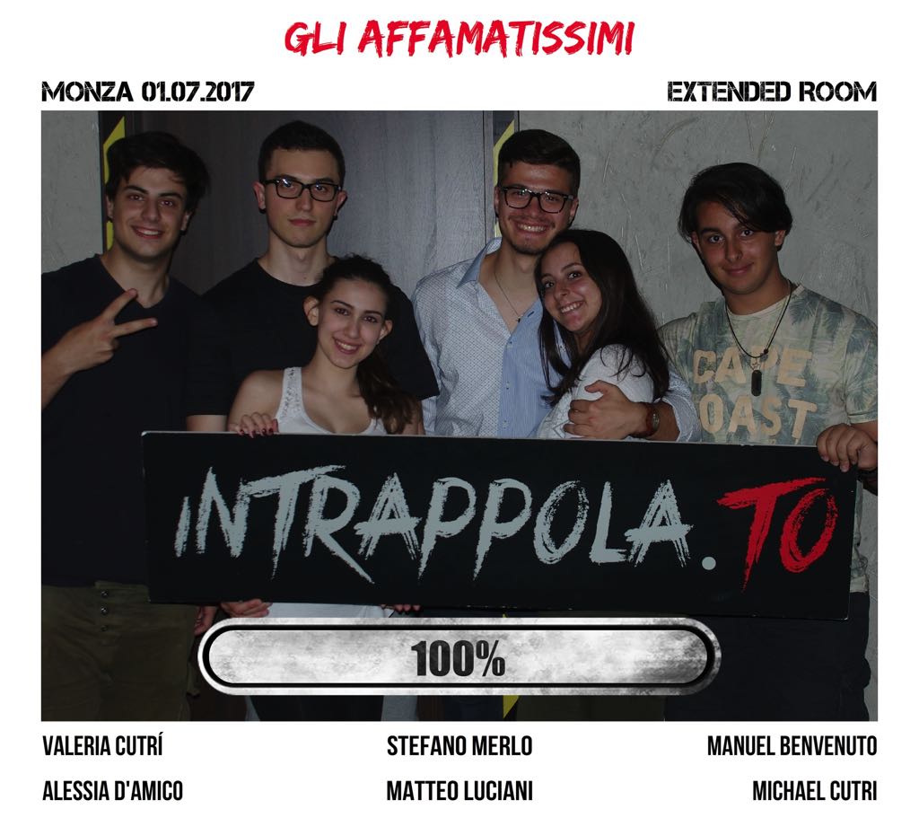 Il gruppo Gli affamatissimi è fuggito dalla nostra escape room Extended Room