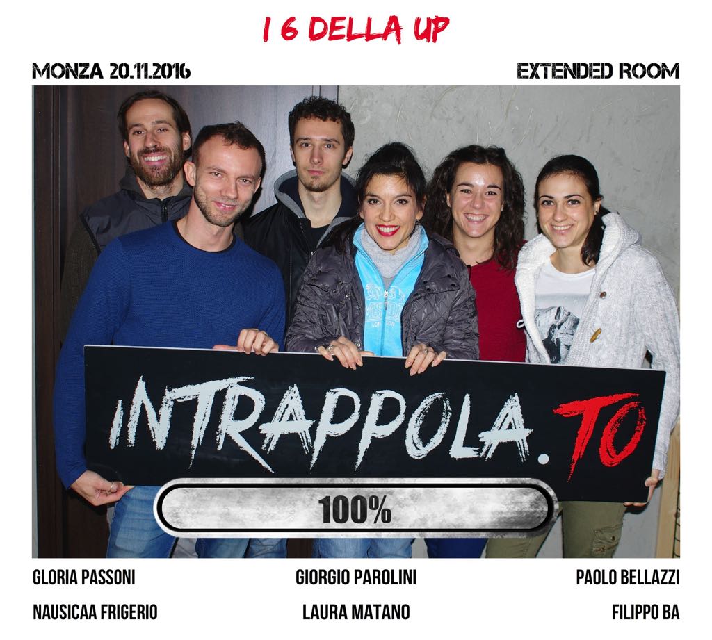 Il gruppo I 6 della Up è fuggito dalla nostra escape room Extended Room