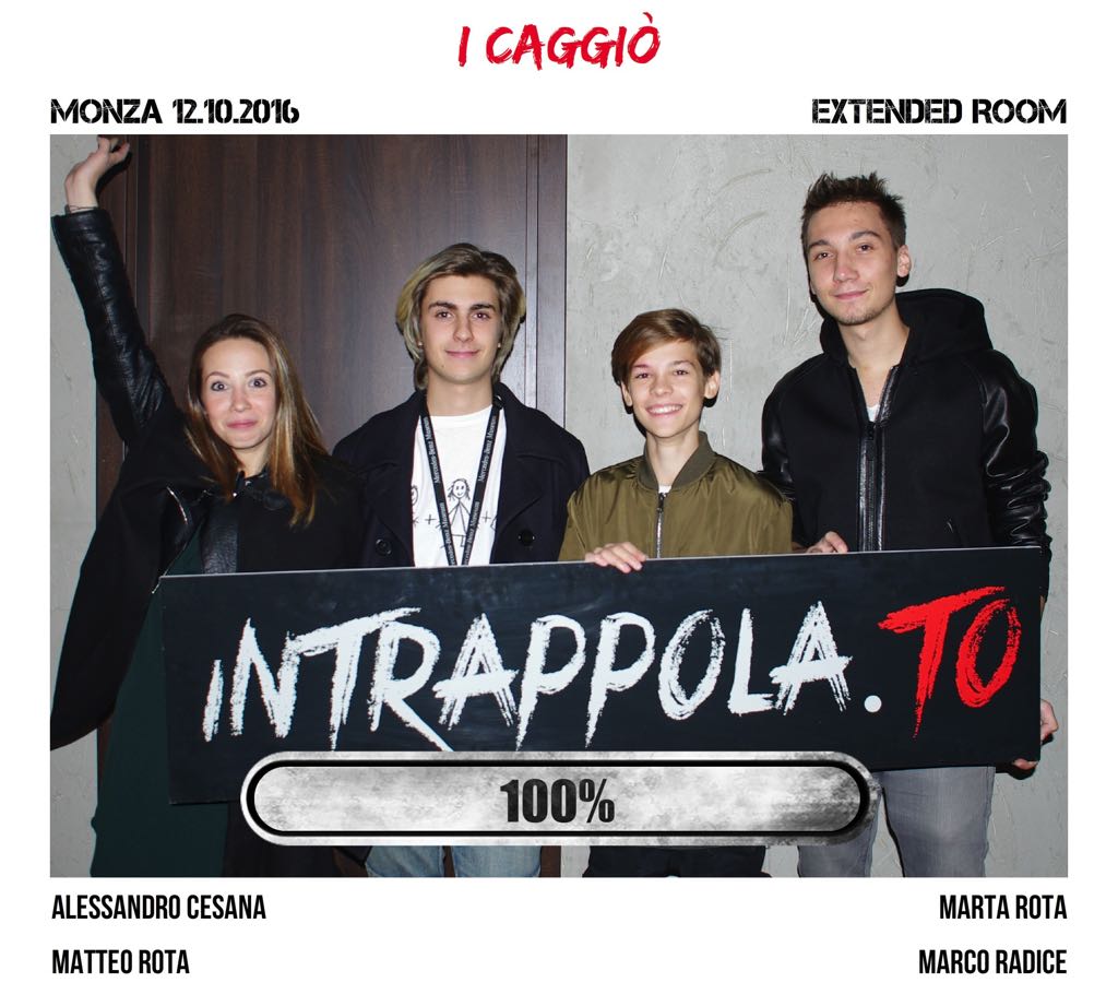 Il gruppo I caggiò è fuggito dalla nostra escape room Extended Room