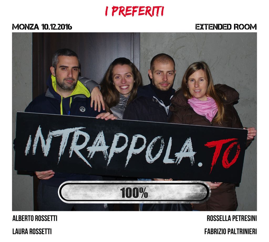 Il gruppo I preferiti è fuggito dalla nostra escape room Extended Room