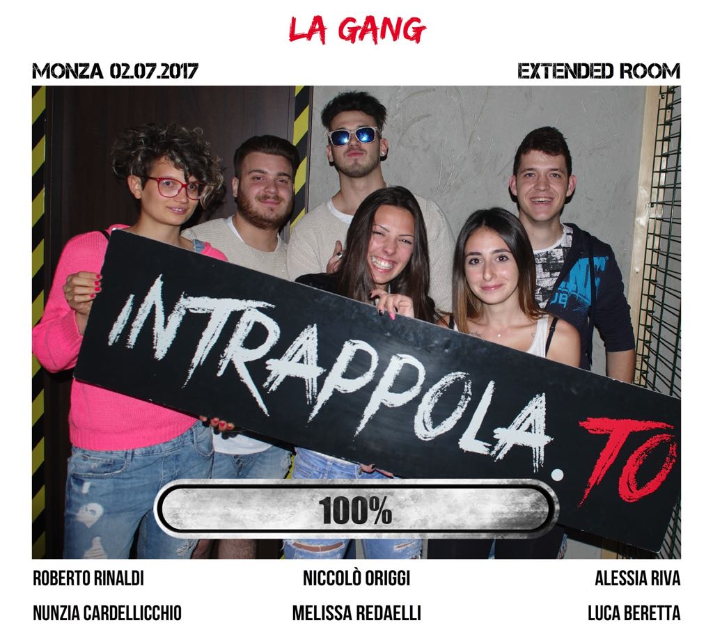 Il gruppo La Gang è fuggito dalla nostra escape room Extended Room