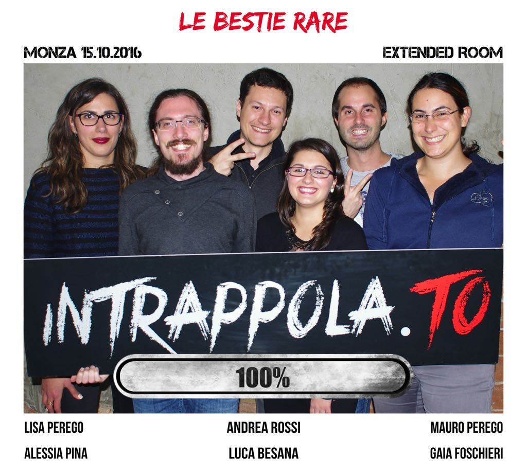 Il gruppo Le Bestie Rare è fuggito dalla nostra escape room Extended Room