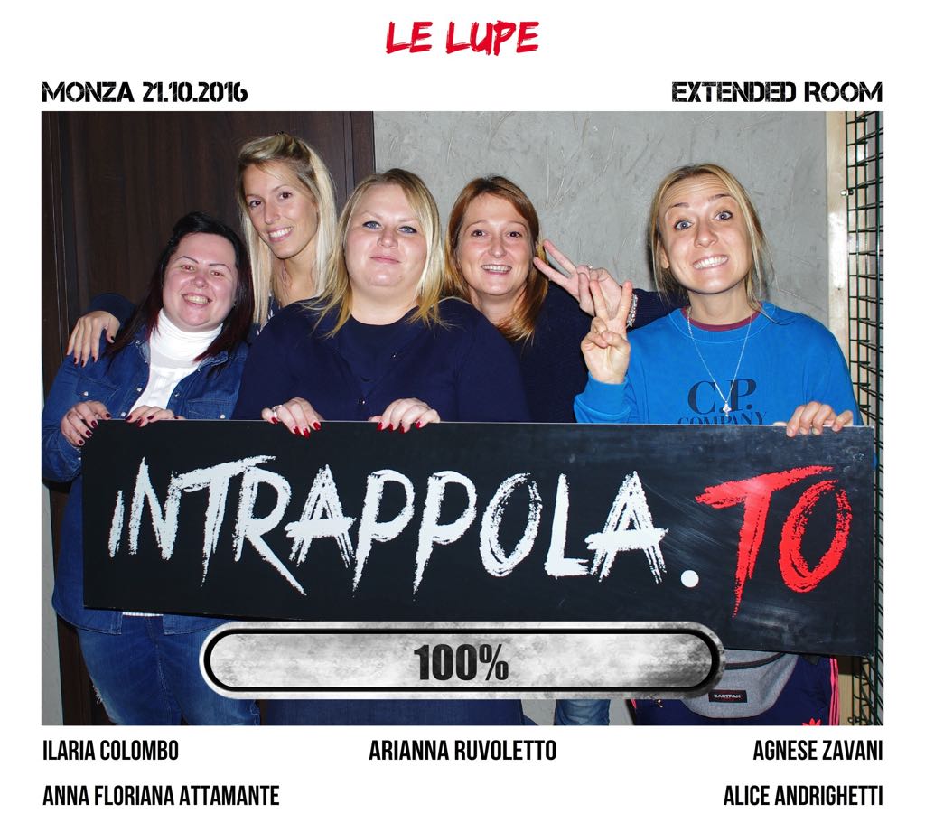 Il gruppo Le lupe è fuggito dalla nostra escape room Extended Room