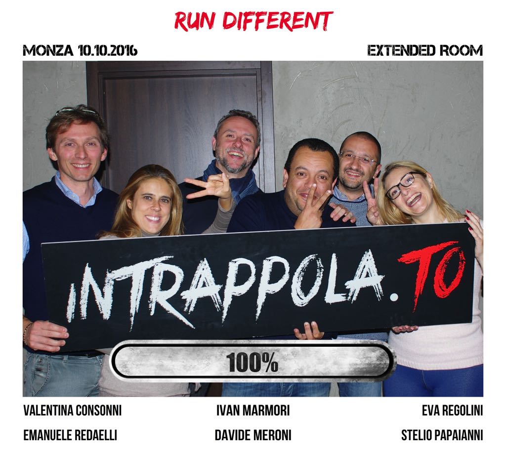 Il gruppo RUN DIFFERENT è fuggito dalla nostra escape room Extended Room