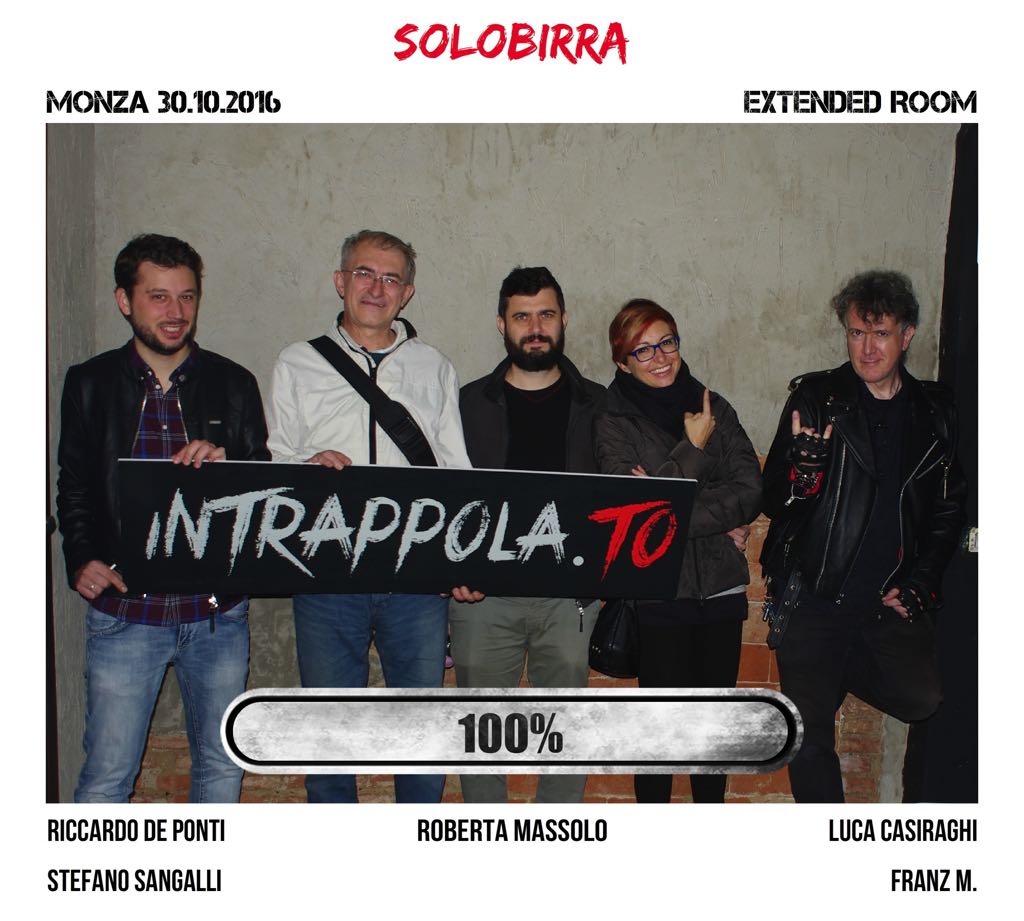 Il gruppo Solobirra è fuggito dalla nostra escape room Extended Room